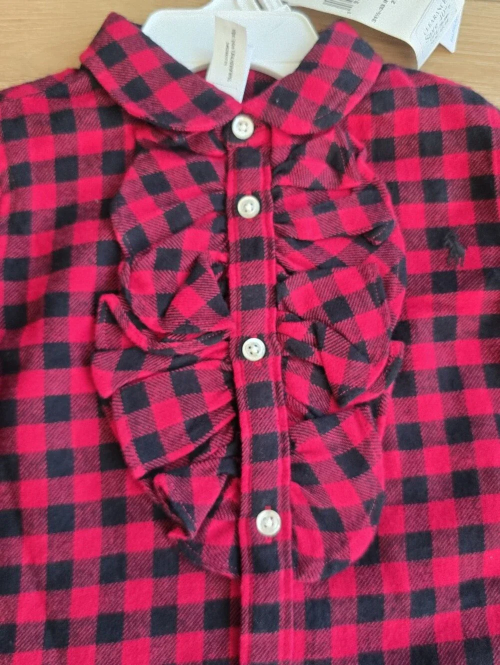 Ralph Lauren baby Polo Collection Plaid Twill Shirt & Jersey Legging Set 18 18m